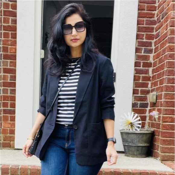 Women's Relaxed Fit Essential Blazer - A New
Day™м Black - Picture 4 of 11